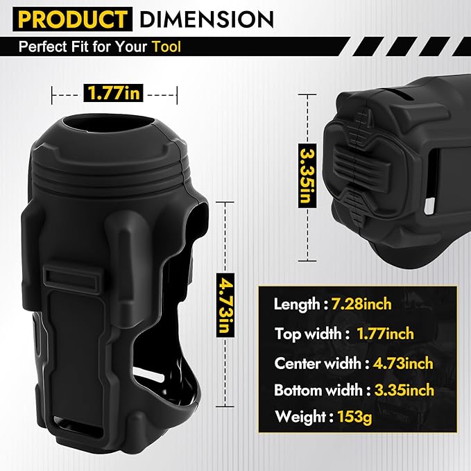 Upgraded DCF961 DCF964 Protective Rubber Boot for 20V MAX DCF961, DCF964, DCF961B, DCF964B, DCF961GP1 Compatible with Dewalt 1/2" and 3/4" Hog Ring High Torque Impact Wrench