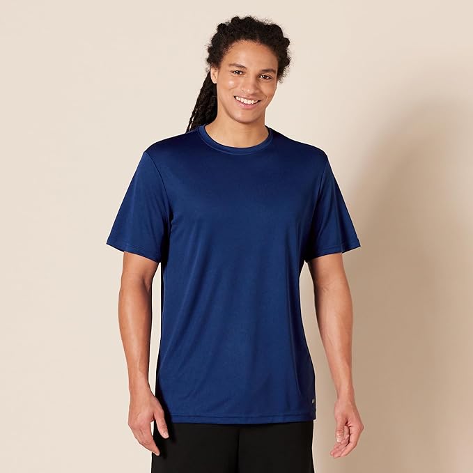 Amazon Essentials Men's Moisture Wicking Breathable Active Performance Tech Gym T-Shirts, Pack of 2
