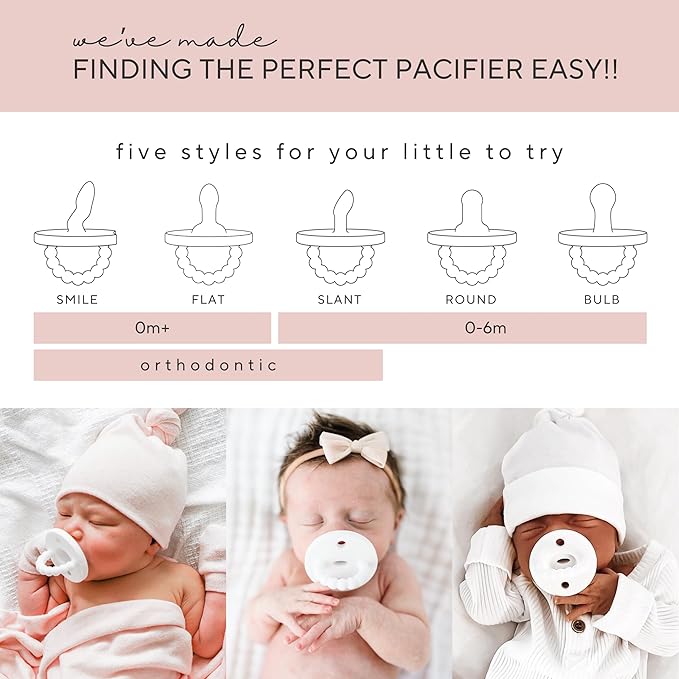 Ryan & Rose Cutie PAT Silicone Pacifier Teether (Starter Kit, Neutral)