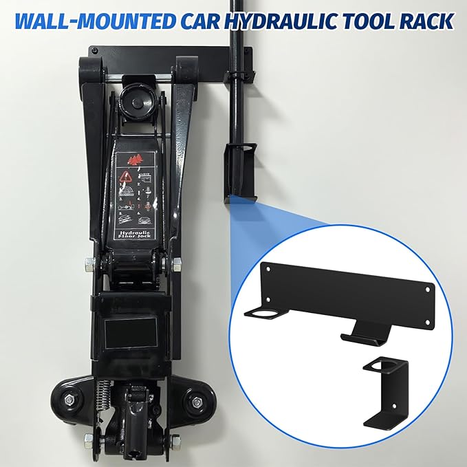 Wall Mount Floor Jack Stand Rack Organizer, Car Hydraulic Trolley Jack Stands Holder Mount Brackets Jack Stands Wall Storage Rack Tower Racing Trailer Accessories Tool