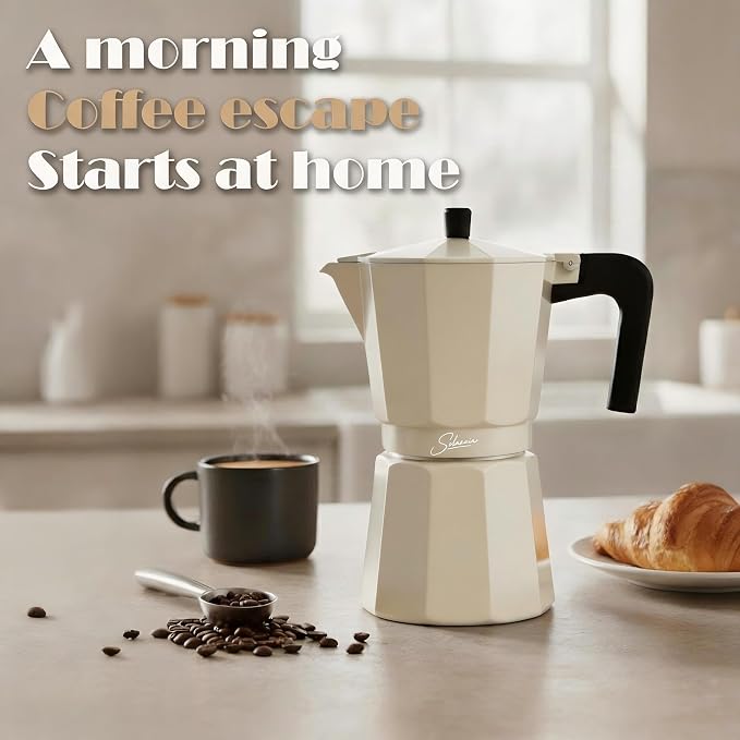 9 Cup Stovetop Espresso Maker Italian Moka Pot, Stove Top Cuban Coffee Maker, Greca Mocha Pot(Premium, 15 oz/450ml)