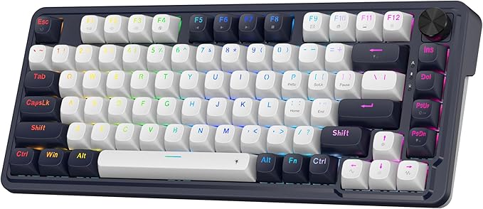 Redragon K673 HE Wired Hall-Effect Rapid Trigger Magnetic Gaming Keyboard | Multi-Function Control Wheel, Silky POM 8K Switches for Valorant & FPS Precision, Zero Delay, Compact 80% Size, PRO Software