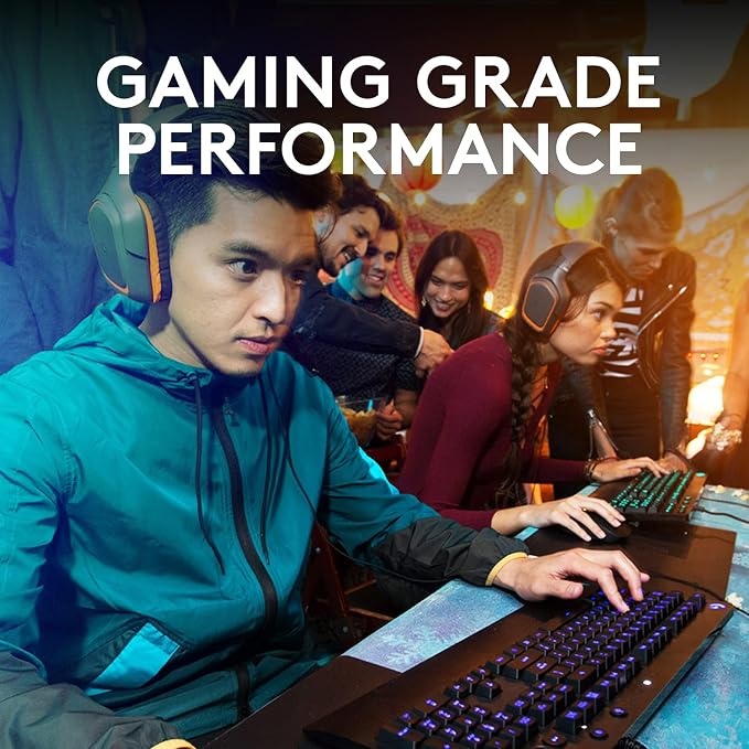 Logitech G213 Prodigy Wired RGB Gaming Keyboard - Black | Mech-Dome Keys, Palm Rest, Adjustable Feet, Media Controls, LIGHTSYNC RGB, USB, Compatible with Windows