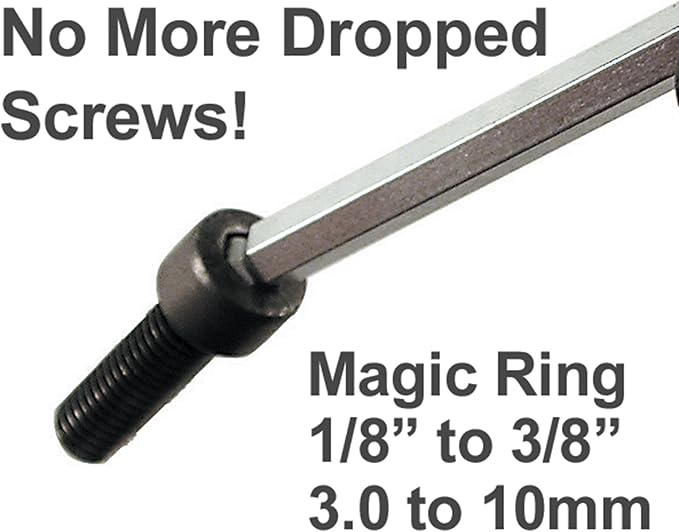 Wiha 66992 MagicRing Ball End Hex L-Key Set, 22 Piece, Inch & Metric, Free-Hand Grip, Hardened Tool Steel