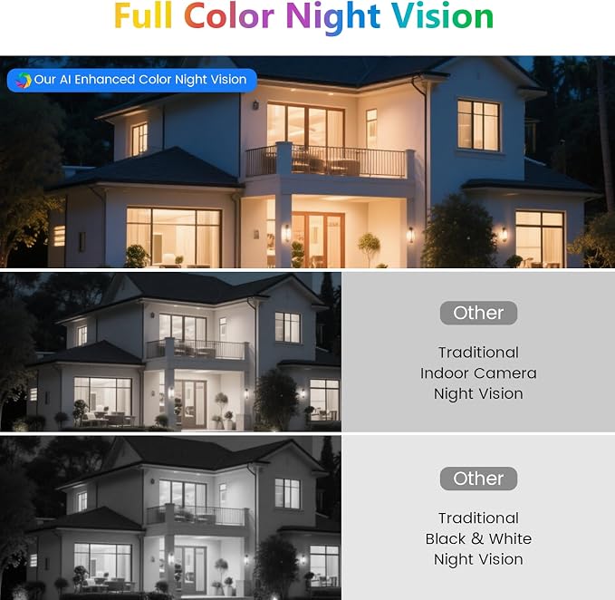 3K 5MP Window Camera for Home Security Indoor Magnetic Mount, 2Pack No Drill 5GHz&2.4GHz WiFi 6, Outdoor Monitoring Through Glass, Full Color Night Vision, 24/7 AI Smart Detection Recording
