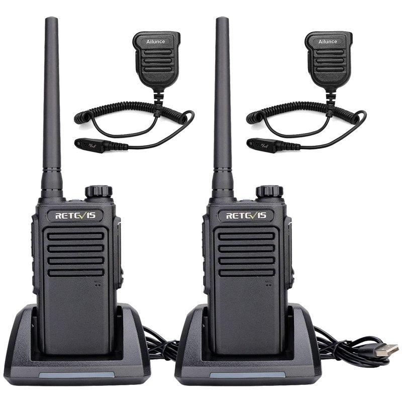 Retevis RT47V MURS Radios, 2 Way Radios with Shoulder Mic, IP67 Waterproof Walkie Talkies, Rechargeable, Walkie Talkie for Hunting, Boating, Fishing, Surfing, Camping(2 Pack)