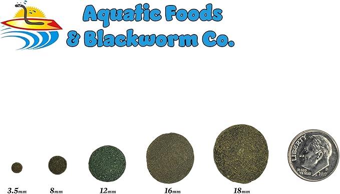 Aquatic Foods Inc. Ultra Multi-Shrimp 12-1/2" Small Sinking Wafers for Bottom Fish, Shrimp, Snails, Crabs, Crayfish, All Tropical Fish...2-lb Med Jar