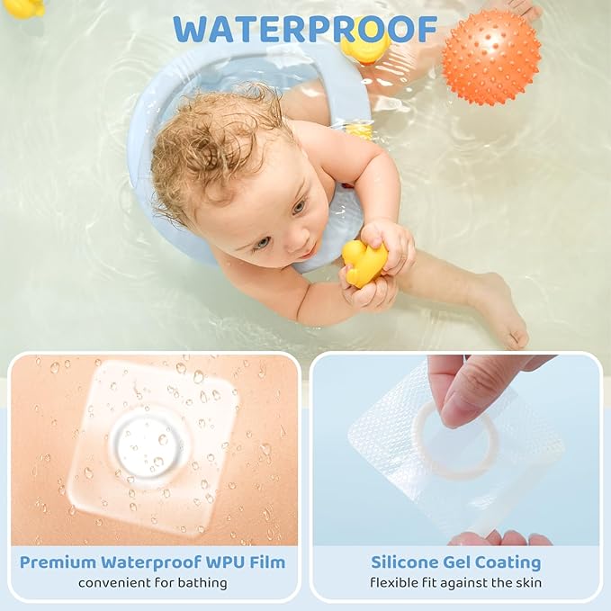 Baby Belly Navel Patches, Waterproof Cotton Pads for Baby Belly Button Hernia, Infant Umbilical Hernia Patch, Belly Button Patch for Baby Newborn, 10×10cm, 10 Pcs