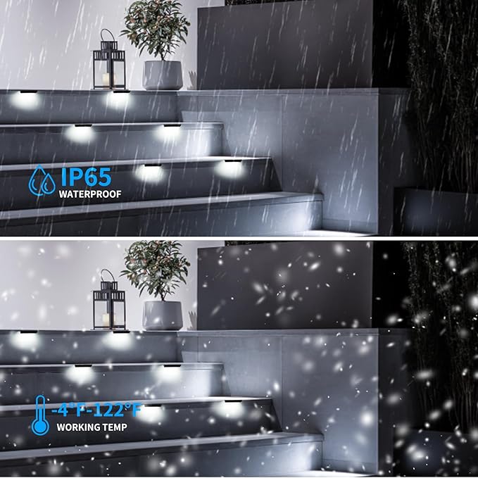 4 Packs 4inch LED 1.8W Hardscape Lighting,12V AC/DC Low Voltage Retaining Wall Light Paver Lighting,5000K Daylight White Outdoor Step Light,50,000 Hours Lifespan