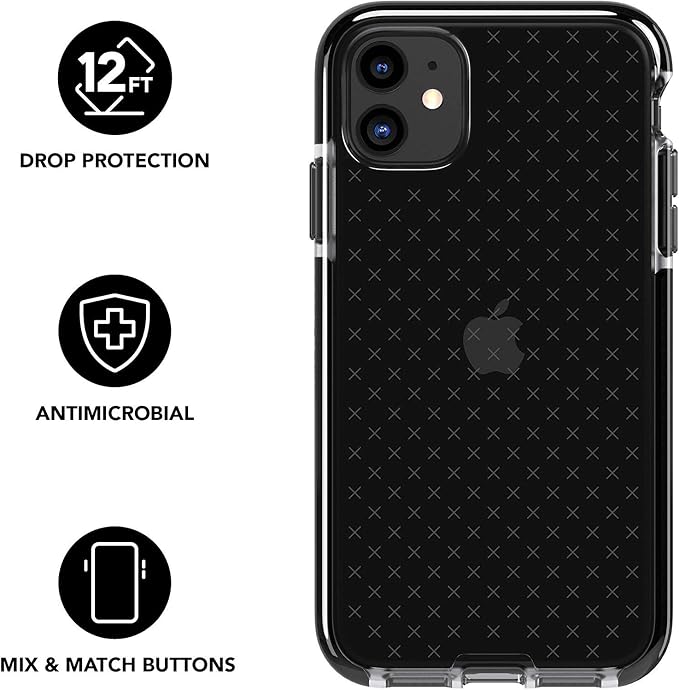 tech21 Evo Check for Apple iPhone 11 - Germ Fighting Antimicrobial Phone Case with 12 ft. Drop Protection