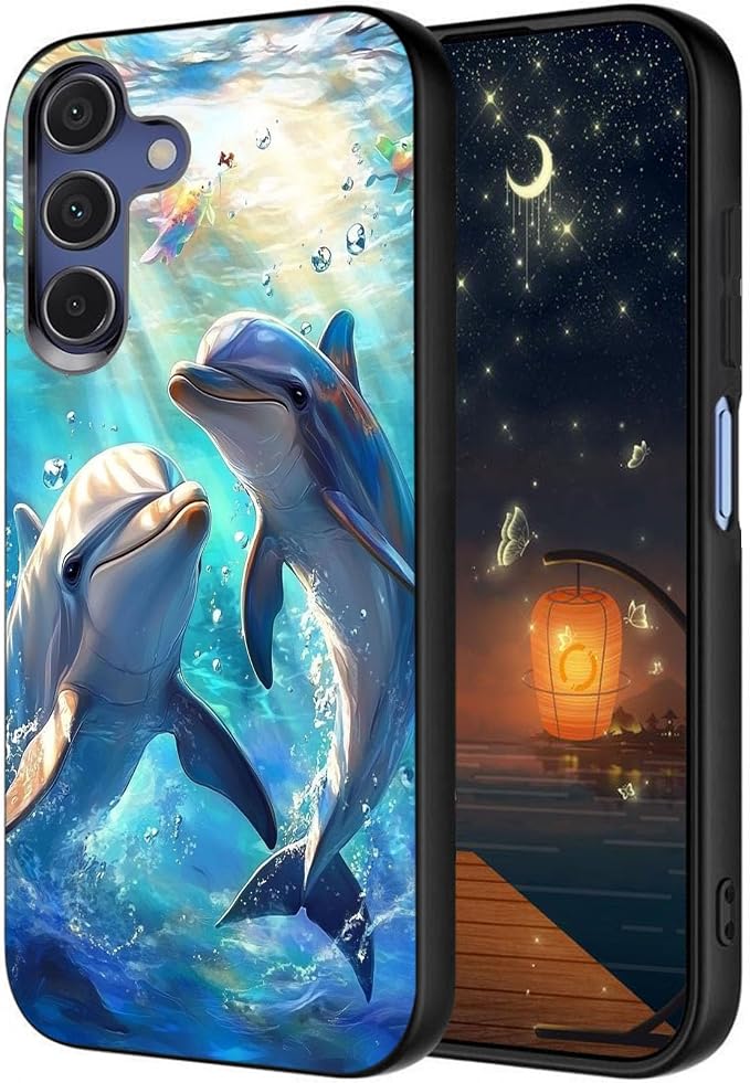 Designed for Galaxy A16 5G Phone Case,Slim Silicone Shockproof Protective Case for Galaxy A16 5G 6.7 inch,Dolphin