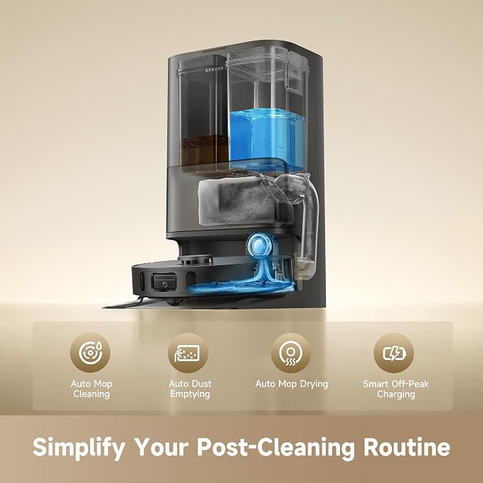 dreame D30 Ultra CE Robot Vacuum and Mop, 25,000Pa Powerful Suction | 0.41in Mop Lifting, Multifunctional Base Station, Auto Dust Emptying & Mop Self-Cleaning, Smart Obstacle Avoidance, Black