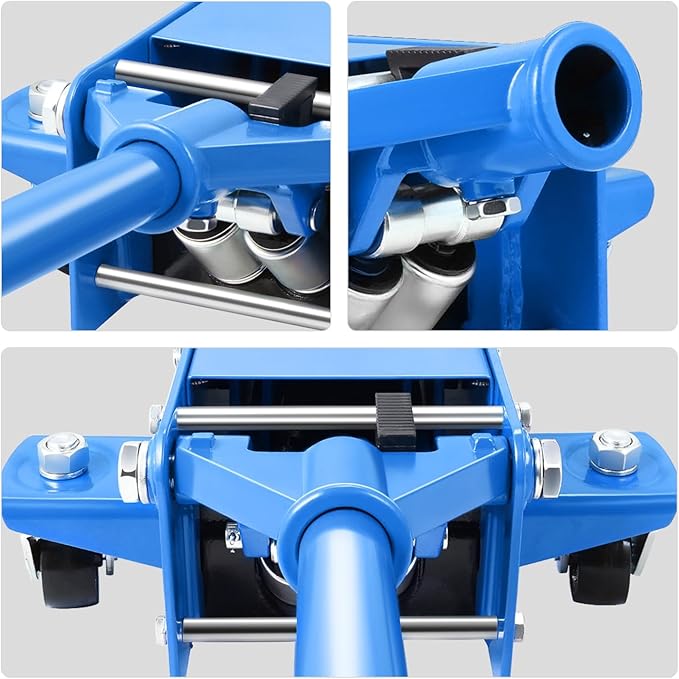 PM PERFORMOTOR Low Profile Hydraulic Trolley Service/Floor Jack, 3 Ton (6000 lbs) Capacity, Lifting Range 3"-20",Blue,PM-TOL-FJ30-BL