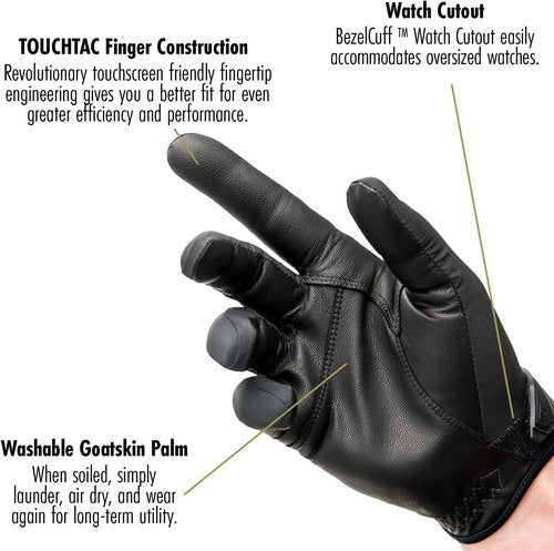 First Tactical Men's Lightweight Patrol Glove - Skin Tight Goatskin Palm with Touchscreen Feature