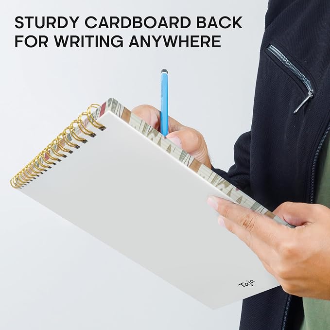 Taja To Do List Notepad, Undated Daily Planner for Work and Goal Setting | Cherry Orchard, 52 Sheets, 9.8" x 6.5" , for Office, Home and school, Daily Task Planning, Notes and Everyday Organization