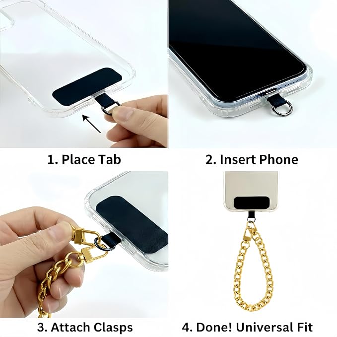 Metal Phone Wrist Lanyard Lightweight Aluminum Cellphone Strap Wristlet Classic Metal Phone Chain for Women and Men