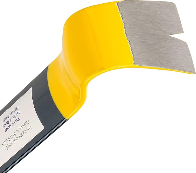 ESTWING Handy Bar Nail Puller - 15" Pry Bar with Wide, Thin Blade & Forged Steel Construction - HB-15