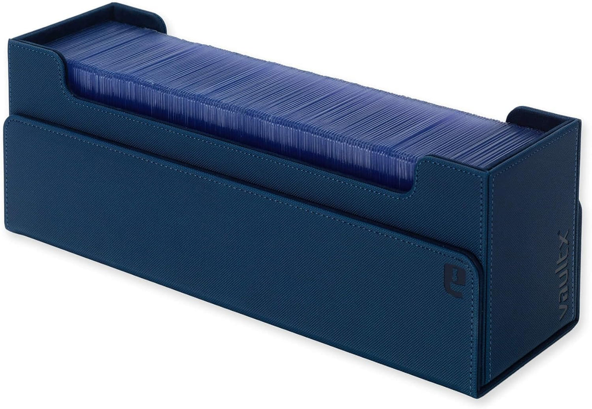 Vault X Trading Card Storage Box - Premium Exo-Tec Material, Detachable Magnetic Lid & Organizers | Blue