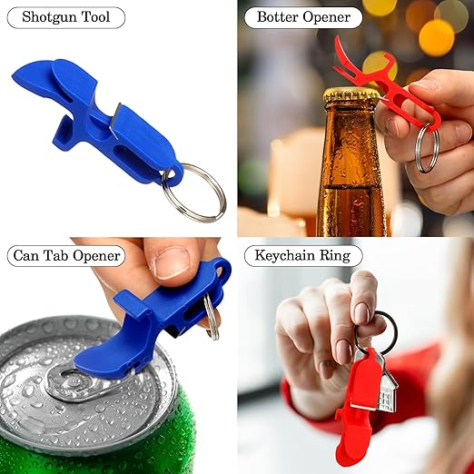 2 Set Beer Bong Tube and Funnel with Valve Drinking Funnel with 8 Interchangeable Mouthpieces 2 Shotgun Keychain Tool for Bachelor Party Christmas, College Party, Drinking Games