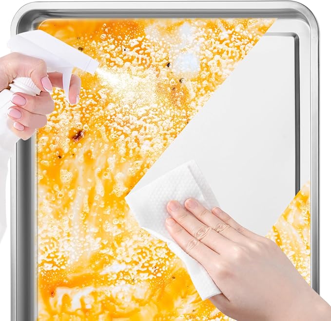 2Pcs Stainless Steel Oil Drip Pan for Under Car, 24 x 16 x 1.9 Inch Metal Oil Drain Pan for Oil Change, Automotive Large Drip Tray Oil Catch Pan Replacement Tray to Keep Garage Floor Clean