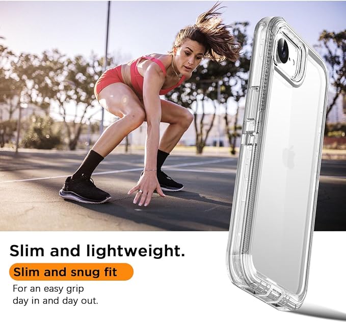 AICase for iphone 17e Case/iphone 16e Case Clear 2026 3 in 1 Heavy Duty Drop Protection Full Body Rugged Shockproof/Dust Proof 3-Layer Military Protective Tough Durable Cover for iphone 17E/16E 6.1"_1