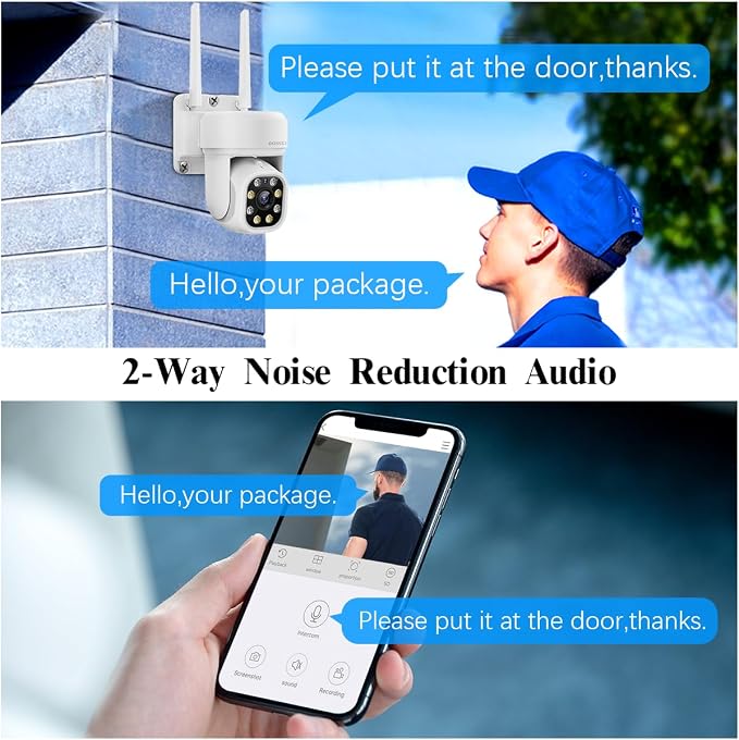(2026 Update 120 Day Storage) 5MP PT Wireless Security Camera System with AI Human Tracking, Dual-Band 2.4G&5G WiFi, 130�� Wide Angle, 2-Way Audio, No Monthly Fee, Outdoor Home Security Kit