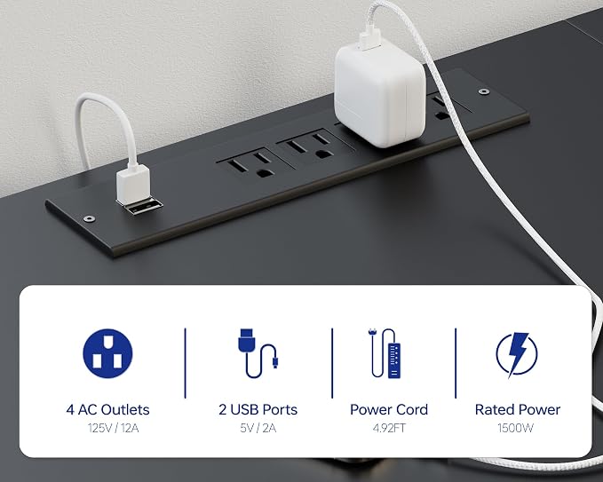 Pamray 71 Inch Large Gaming Desk with Power Outlets U Shaped Computer Desk | Spacious Workspace with USB Charging Ports & Pegboard & Headphone Hooks Suitable for PC Gaming Office Work Study and Writing