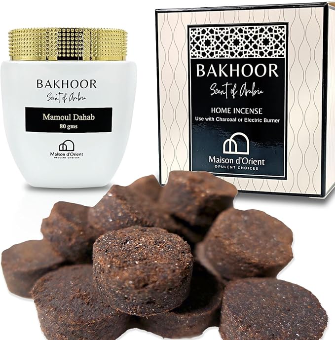 Maamoul Oud Whisper 80g (Pressed Resin Disks) | Use with Charcoal for Incense Burning, Electric Bukhoor Burner and Hair Oud Diffuser Comb | Meditation Decor & Stress Relief Arabian Home Fragrance