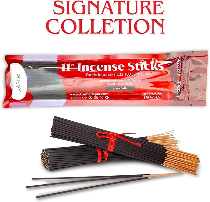 Cottage Breezee Type Most Exotic 11'' Incense Sticks. Approx. 85 to 100 Sticks Per Bundle, Each Natural Stick Burns for 45 mins to 1 Hour Each. Long Lasting. Guarantee 100% Pure