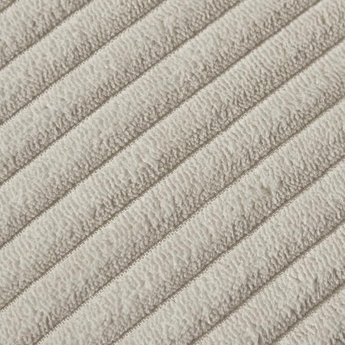 Fancy Homi 2 Packs Neutral Taupe Decorative Throw Pillow Covers 20x20 Inch with Pom-poms for Couch Bed Sofa, Aesthetic Modern Organic Farmhouse Boho Home Decor, Soft Corduroy Cute Accent Cushion Case