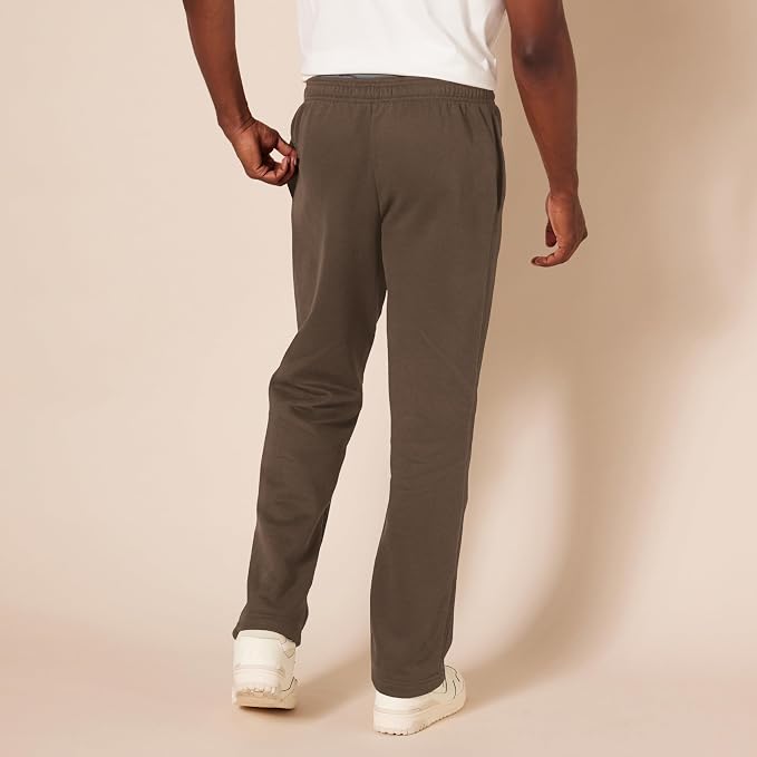 Amazon Essentials Men's Relaxed Straight Leg Fleece Open Bottom Sweatpant (Available in Big & Tall)
