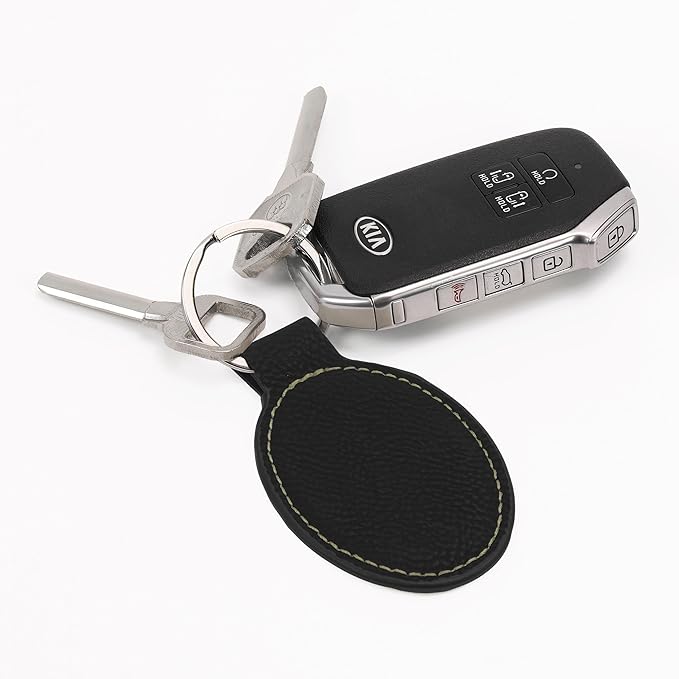 LaserGram Oval Keychain, Golf Ball, Personalized Engraving Included (Black with Gold)