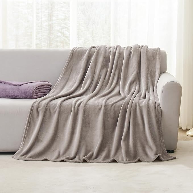 Hansleep King Mocha Brown Fleece Blanket, Soft Flannel Bed Blanket | Fuzzy Cozy Blanket 90x108 Inches, Multi-use for Bed, Sofa, Couch, Travel, Camping, All Season Warm Lightweight Cover