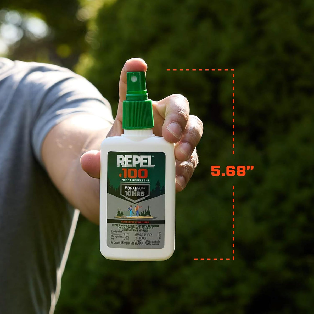Repel 100 Insect Repellent - 10-Hour Long-Lasting Protection with DEET | 4 Ounces Spray for Mosquitoes, Ticks, and More