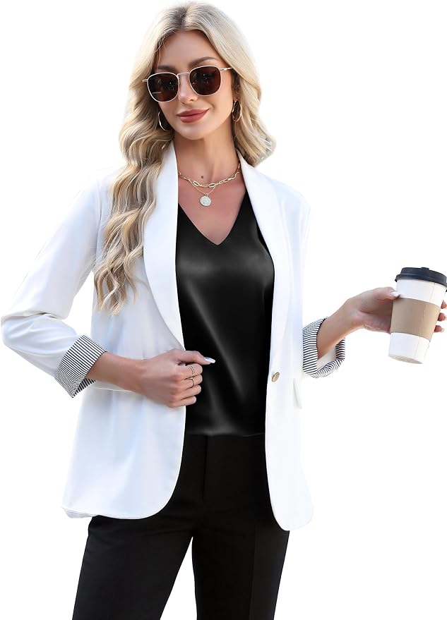 WIHOLL Womens Satin Summer Tops Cap Short Sleeve Blouses V Neck Shirts Business Casual Outfits Fashion Clothing 2026