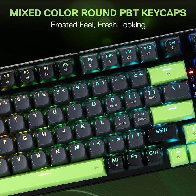 Redragon K740 Wired RGB Gaming Keyboard, Aluminum Base & Knob, 95% Layout | Rock-Solid Metal Build, Multi-Function Control Wheel, Creamy Custom Switch, Swap-Ready Socket, Fade-Resistant PBT Keycap
