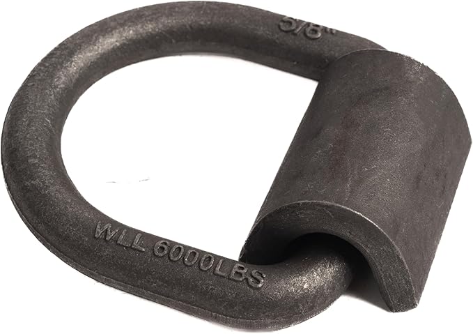 Pack of 8 Hi Gear 5/8" inch 18000 Lbs Load Capacity Weld-on Flip D-Ring Anchor Flatbed Truck Trailer Ratchet Strap Cargo Tie Down WLL 6000Lbs (8)