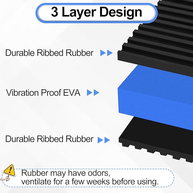 4 Pack Anti Vibration Pads for Washing Machine 4"x4"x7/8", Sound Isolation Vibrating Pad Ribbed Rubber Damping Mat EVA Center for Air Compressors, Conditioner, Treadmill, HVAC Washer Dryer