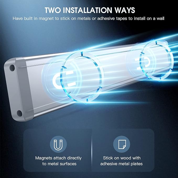 Under Cabinet Light, 63 LED Rechargeable Battery Operated Motion Sensor Light Indoor, Magnetic Dimmable Closet Light, Wireless Under Counter Lights for Kitchen, One Light, Warm White Light