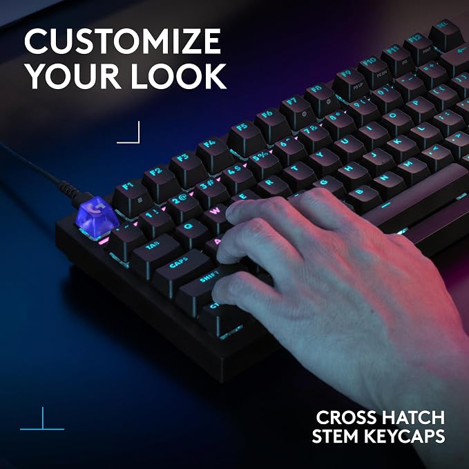 Logitech G316 X 98 Mechanical Gaming Keyboard (Linear) - Black | Hot-Swappable Linear Mechanical Switches, Gasket Design, PBT Keycaps, <8Khz, LIGHTSYNC RGB, Dot-Matxix LED Display, USB-C