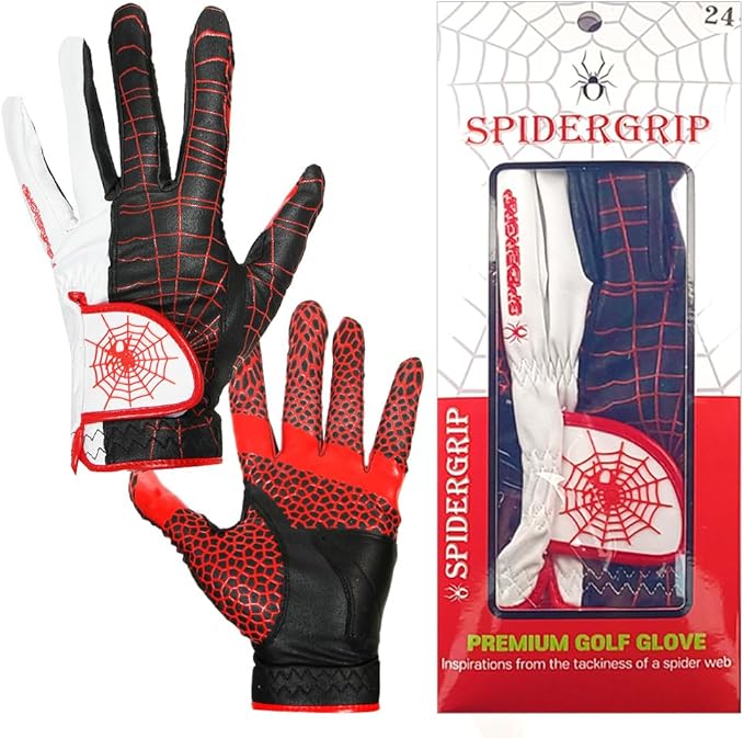 J&S Sporting Spider Grip Nonslip Golf Gloves for Men, Mens Golf Glove for Right Handed Golfer