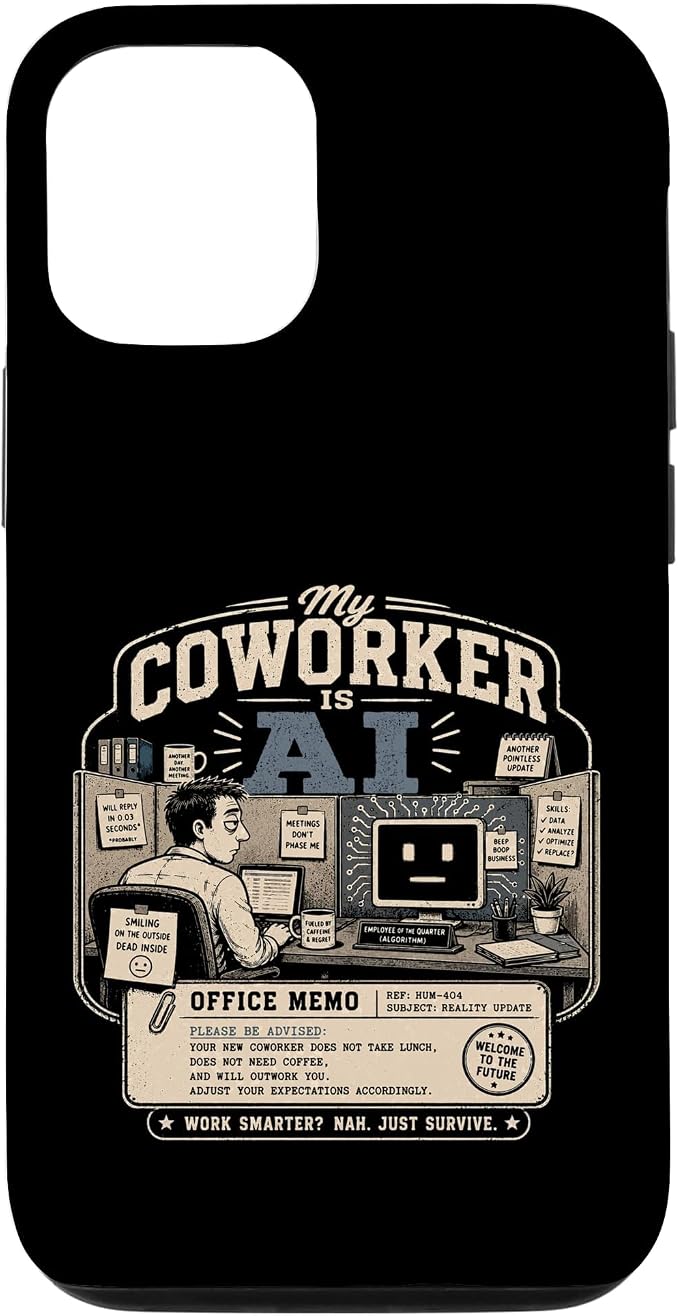 My Coworker is AI Office Humor Funny Workplace Replacement Case for iPhone 12/12 Pro