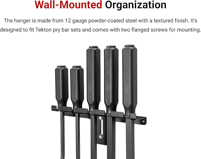 TEKTON 6-Tool Pry Bar Wall Hanger | OPW11306
