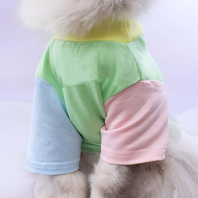 Custom Dog Birthday Shirt,Personalized Pet Apparel Print with Name Age Number,Pet Birthday Outfit,Lightweight Breathable Cotton Vest for Small Medium Large Dogs Cat (Dopamine Green, Large)