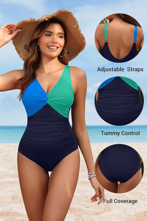 Holipick One Piece Swimsuit - Tummy Control & Push Up Design for Full Coverage | Slimming Bathing Suit