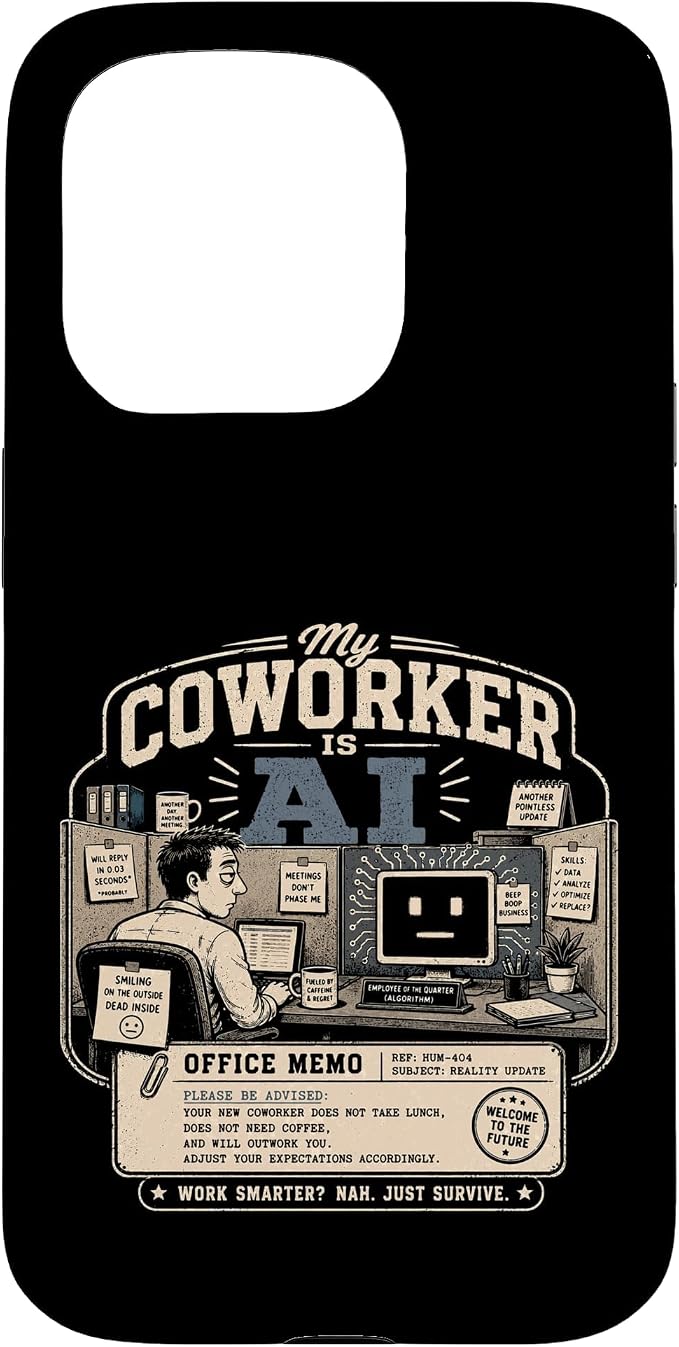 My Coworker is AI Office Humor Funny Workplace Replacement Case for iPhone 15 Pro
