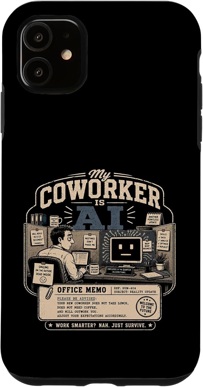 My Coworker is AI Office Humor Funny Workplace Replacement Case for iPhone 11