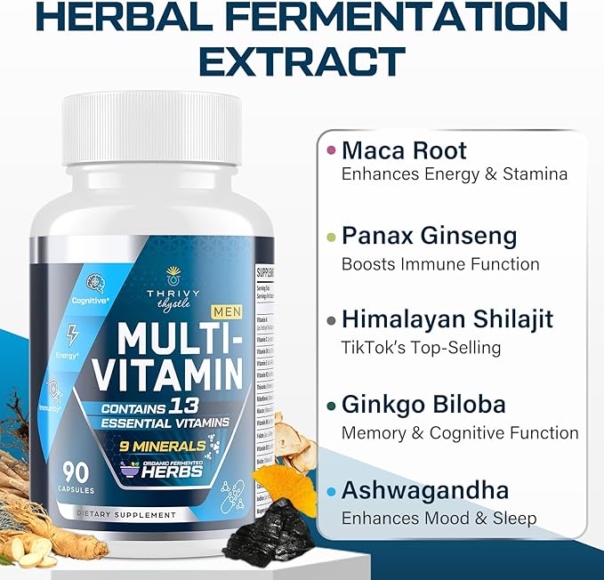 19-in-1 Hyaluronic Acid Capsules and Men Multivitamins Nourish Your Body, Inside and Out (Pack of 2)