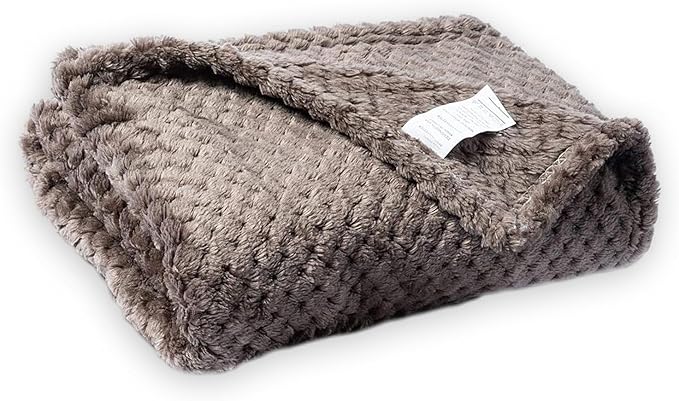 Pet Blanket Warm Soft Dog Blankets Washable Cat Throw Blankets Sofa Bed Couch Furniture Protector Cover for Small Medium Large Dogs Cats, Khaki, 20" x 28"