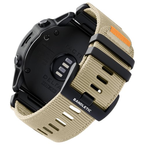 Bandletic Compatible with Garmin Fenix 6X Pro Band - Tactical Military Rugged Nylon Easy-Fit 26mm Strap for Fenix 8 51mm/7X/7X Pro/6X/5X/5X Plus/3/3 HR/Instinct 3 50mm/2X/Tactix/Enduro/Epix Pro 51mm